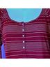 Velvet Stripes White Burgundy T-Shirt Size M - photo 4