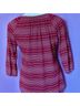 Velvet Stripes White Burgundy T-Shirt Size M - photo 3