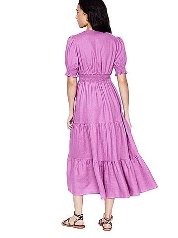 Boden Anna Linen Tiered Maxi Casual Dress (view 2)
