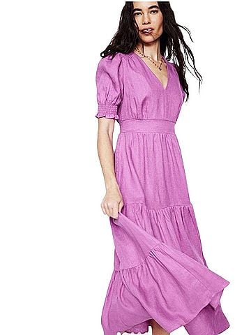 Boden Anna Linen Tiered Maxi Casual Dress (view 1)