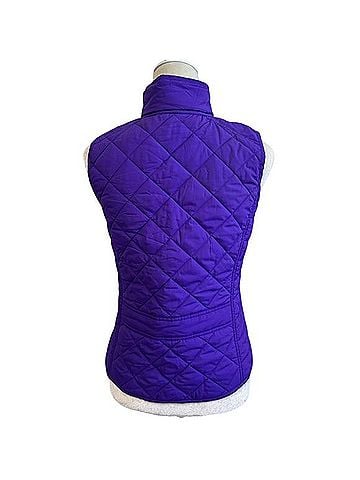 Lauren by Ralph Lauren Purple Quilted Vest Vest (view 2)