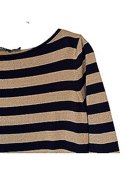 Ralph Lauren Navy And Metallic Gold Stripe midi Dress Casual Dress (view 2)
