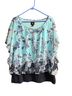 JM Collection Floral Blue Multi Color Blouse Size XXL - photo 1