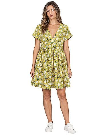 Rove Sunchaser Marguerite Floral Linen Casual Dress (view 1)