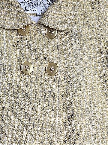 Ashley by 26 International Pale Yellow Textured Pea Coat Coat (view 2)