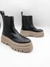 Copenhagen Studios 100% Leather Black Tan Boots Size 12 - photo 6