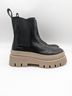 Copenhagen Studios 100% Leather Black Tan Boots Size 12 - photo 5