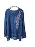 Cato Floral Blue Long Sleeve Blouse Size 3X - photo 1