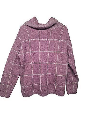 Lumiere Grid Windowpane Cowl Neck Sweater Casual Sweaters (view 2)