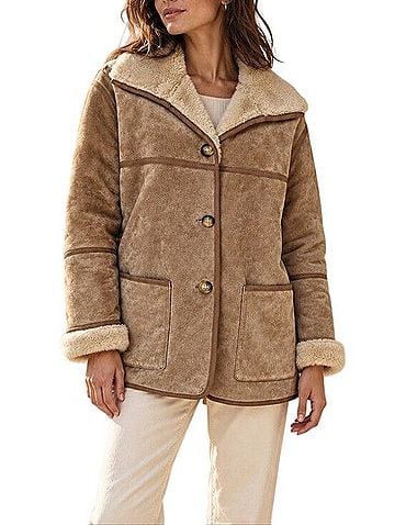 Avanti Avanti New York Suede Leather Shearling Jacket Jacket (view 1)