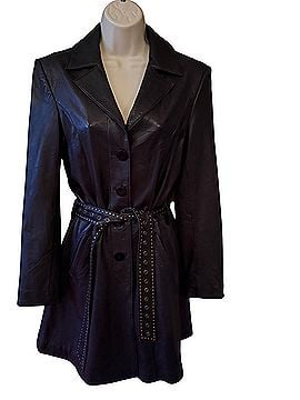 In Suede Trenchcoat (view 2)