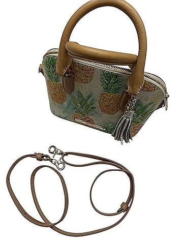 Brahmin Pineapple Print Satchel Satchel (view 2)