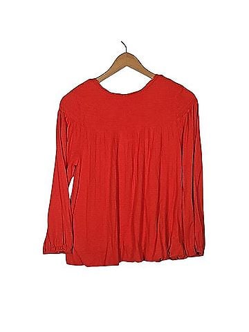 Free People Red Begonia Embroidered Top Long Sleeve T-Shirt (view 2)