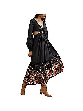 Anthropologie Karolina Embroidered Cutout Maxi Dress Casual Dress (view 1)