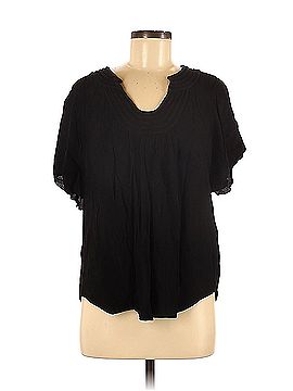 FRAME Frame Short Sleeve Silk Top (view 1)