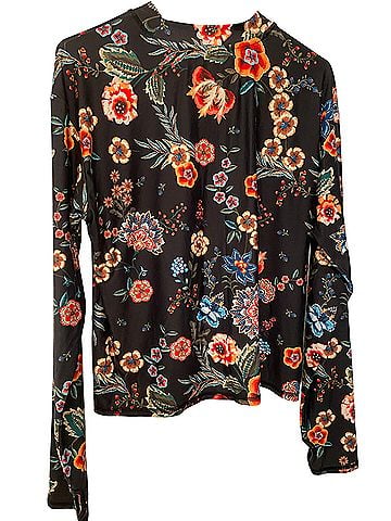 Johnny Was Ardell Mock Floral Tee Long Sleeve Blouse (view 2)