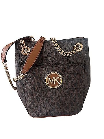 Michael Kors Leather Bucket Bag (view 1)