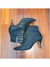 Donald J Pliner Bow Print Blue Boots Size 8 - photo 9