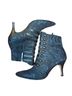 Donald J Pliner Bow Print Blue Boots Size 8 - photo 2