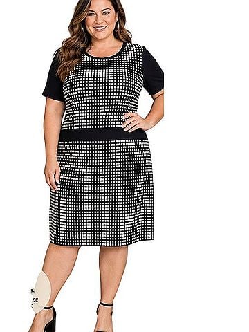 Michael Kors Gingham Ponte Midi dress Casual Dress (view 1)