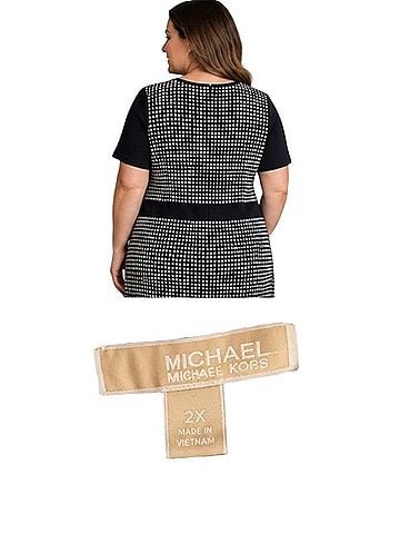 Michael Kors Gingham Ponte Midi dress Casual Dress (view 2)