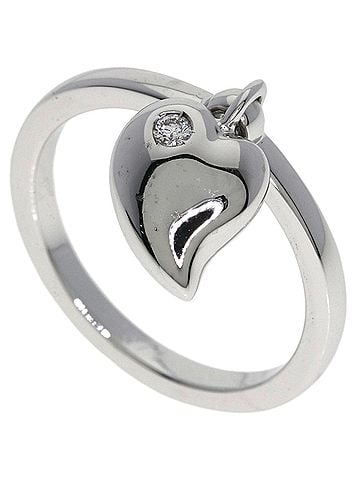 Christian Dior Christian Dior Dior Heart Charm Diamond Ring #52, 18K White Gold, Women's. (view 1)