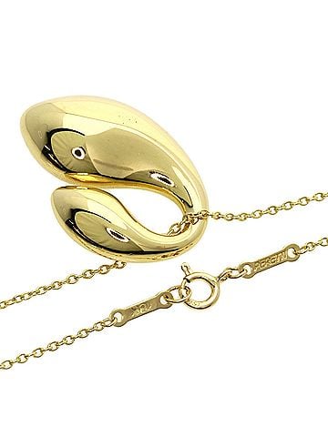 Tiffany & Co. Tiffany &amp; Co. Double Teardrop Necklace, 18K Yellow Gold, Women's. (view 2)