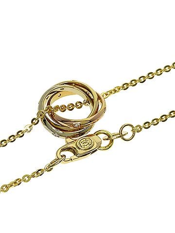 Cartier Cartier Trinity Diamond Necklace 18K Yellow Gold Pink White Women's CARTIER (view 2)