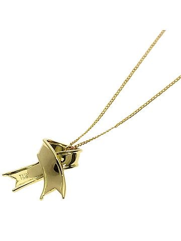 Tiffany & Co. Tiffany &amp; Co. Ribbon Motif Necklace, 18K Yellow Gold, Women's. (view 1)