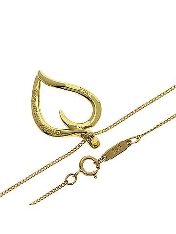 Tiffany & Co. Tiffany &amp; Co. Leaf Heart Necklace, 18K Yellow Gold, Women's. (view 2)