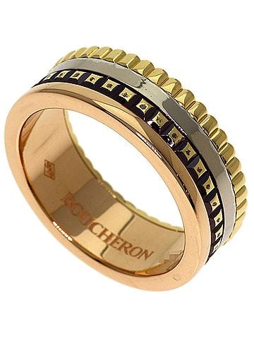 Boucheron Boucheron Quatre Classic Small #50 Ring - 18K Yellow Gold, White Pink Gold Women's (view 1)