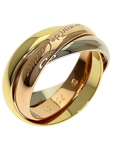 Cartier Cartier Trinity #50 Ring - 18K Yellow Gold, White Pink Gold Women's CARTIER (view 2)