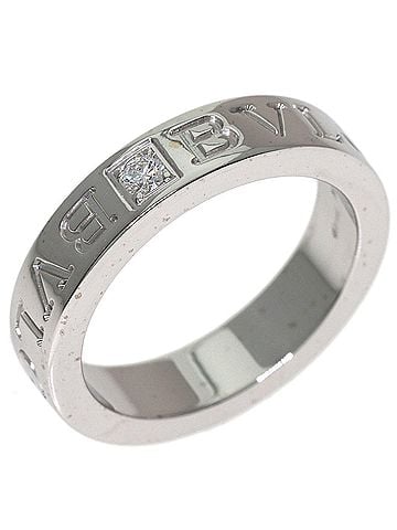 Bvlgari Bulgari Double Logo 1P Diamond Ring, 18K White Gold, Women's BVLGARI (view 2)