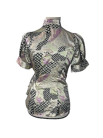 BCBGMAXAZRIA Silk Feel Wrap Top Short Sleeve T-Shirt (view 2)
