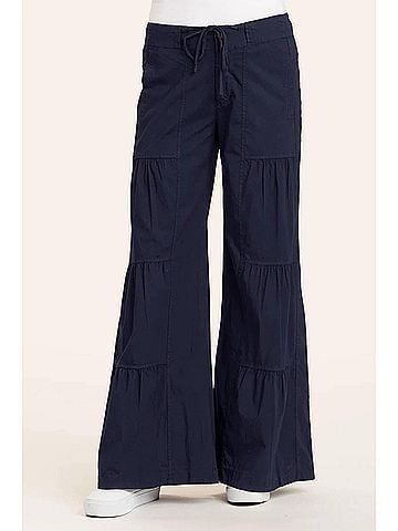 XCVI Women's Terraced Wide Leg Pants in Navy (view 2)