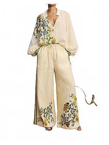 ALEMAIS Phyllis Pant in Cream (view 2)