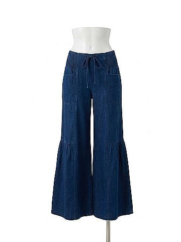 XCVI Zain Twill Tiered Wide Leg Pants in Sluice Wash (view 1)