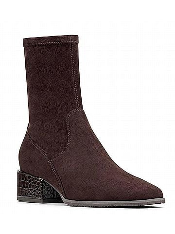 Donald J Pliner Women's Asherasu Croco Embossed Block Heel Booties (view 2)
