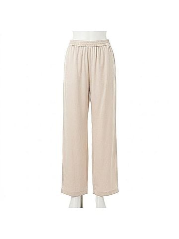 Karen Kane Satin Pull On Pants in Khaki (view 1)