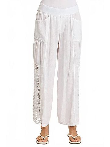 XCVI Astro Crochet Pant in White (view 2)