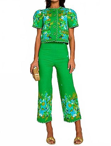 Elizabeth and James Jojo Straight Leg Pants in Hula (view 2)