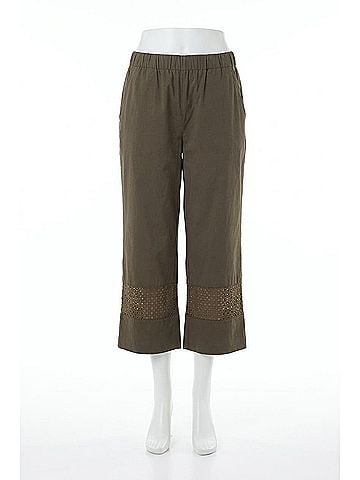 Cyrus Women's Woven Cropped Pants in Khaki (view 1)
