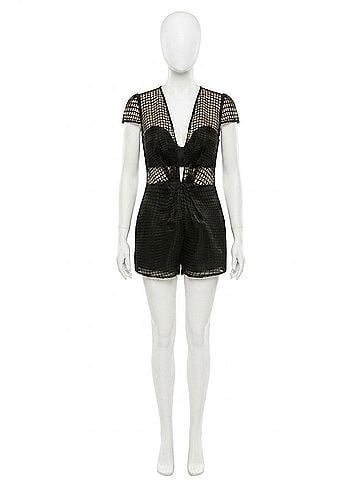 C/MEO Collective Women's Once Too Often Romper in Black (view 1)