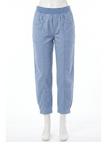 XCVI Beck Twil Barrel Pants in Shasta Lake (view 1)
