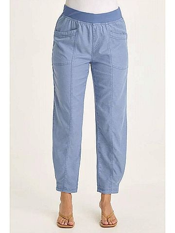 XCVI Beck Twil Barrel Pants in Shasta Lake (view 2)