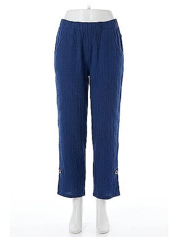 Habitat Double Cloth Easy Crop Pant in Twilight (view 1)
