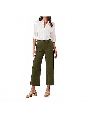 Karen Kane Lauren Patch Pocket Cropped Pants in Olive (view 2)