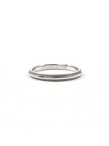 Tiffany & Co. TIFFANY&amp;Co. Tiffany Milgrain Band Ring Together - Platinum 950, Silver Women's (view 1)