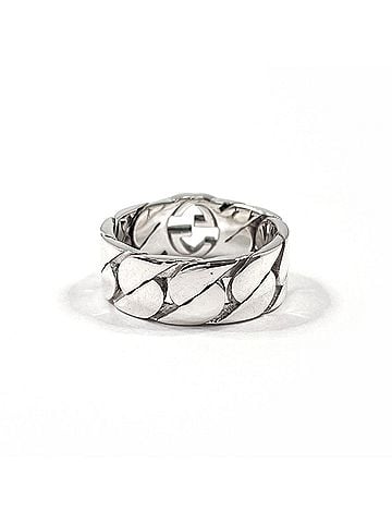 Gucci GUCCI Interlocking G Ring, Sterling Silver 925, Men's (view 2)