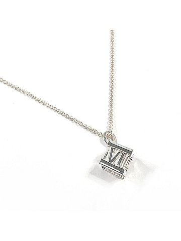 Tiffany & Co. TIFFANY&amp;Co. Tiffany Atlas Cube Necklace, Sterling Silver 925, Silver, Women's (view 1)
